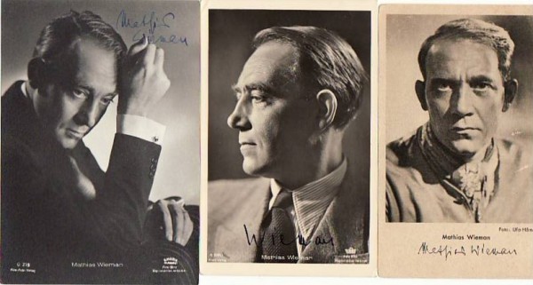 MATHIAS WIEMAN (1902-69, oft auch falsch : Matthias Wiemann) deutscher Schauspieler und Schriftsteller