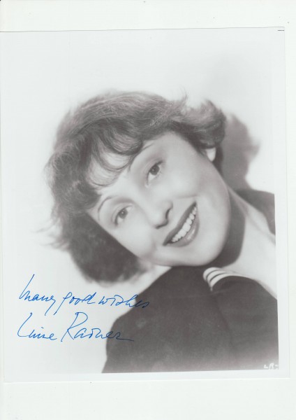 LUISE RAINER (1910-2014) deutsche Schauspielerin jüdischer Herkunft, 1935 in USA emigriert, 2 OSCAR's 1937 ( Der große Ziegfeld) und 1938 (Die gute Erde), verheiratet mit Drehbuchautor Clifford Odets