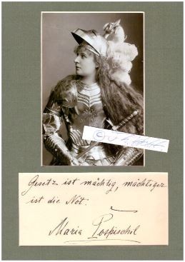 MARIA POSPISCHIL (gebürtig Maria Bondrich, bürgerlich Maria von Hirschberg, 1864-1943) böhmisch-deutsche Bühnenschauspielerin, Schriftstellerin und Theaterleiterin mit einigen Auftritten beim deutschen Stummfilm des Jahres 1918