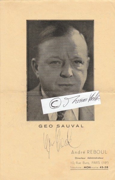 GEORGES SAUVAL (Geo Saucal, Daten unbekannt) französischer Schauspieler