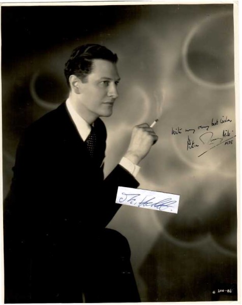 PETER MURRAY-HILL (1908-57) English actor, antiquarian, and publisher. He was married to the actress Phyllis Calvert from 1941 until his death. Murray Hill's first prominent acting role was in 1938's Jane Steps Out. Also in 1938, Murray Hill was cast in the lead role in Mr. Reeder in Room 13. He was cast in the secondary male lead in The Outsider in 1939, alongside George Sanders and Mary Maguire. He served as the president of the Antiquarian Booksellers.