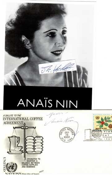 ANAIS NIN (Anaïs Nin, 1903-77) US-amerikanische Schriftstellerin. Literarisch bekannt ist Nin vor allem durch ihre Tagebücher, die sie schon in jungen Jahren zu schreiben begonnen hat: Romane und erotische Erzählungen mit explizit beschriebenen sexuellen Handlungen, die u. a. in Das Delta der Venus zusammengefasst sind.