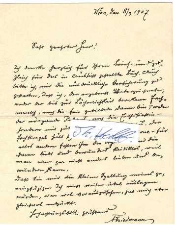 ARMIN FRIEDMAN (1863-1939, Pseudonyme: Fanfaron, Kassian) österreichischer Dramatiker und Journalist. Seine journalistische Tätigkeit begann er 1888 für Über Land und Meer und schrieb in den Folgejahren unter anderem für die Neue Musikzeitung, Frankfurter Zeitung, Pester Lloyd, Wage, Wiener Mode, Wiener Zeitung und Wiener Abendpost. Ende 1919 wechselte er als ständiger Kunstreferent zum Neuen Wiener Tagblatt.