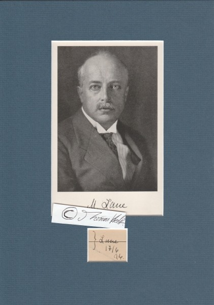 MAX VON LAUE (1879-1960) Professor Dr., deutscher Physiker und Nobelpreisträger (1914 Nobelpreis für Physik)