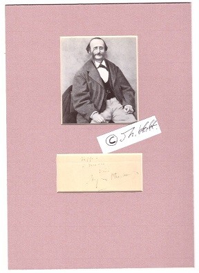 JACQUES OFFENBACH (Jakob Offenbach, 1819-80) deutscher Komponist und Cellist. Er gilt als Begründer der modernen Operette.