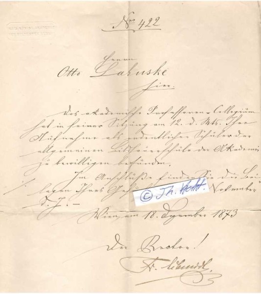 FRIEDRICH VON SCHMIDT (Friedrich Wilhelm Schmidt, 1825-91) Professor für Baukunst, deutsch-österreichischer Architekt der Ringstraßenzeit, der den neugotischen Stil etablierte. Er war Ehrenbürger der Stadt Wien und durfte sich ab 22. Jänner 1886 Friedrich Freiherr von Schmidt nennen. Der Platz hinter einem seiner Hauptwerke, dem Wiener Rathaus, wurde ihm zu Ehren 1927 Friedrich-Schmidt-Platz benannt; dort befindet sich auch sein Denkmal, das von Edmund Hofmann von Aspernburg und Julius Deininger geschaffen und am 28. Mai 1896 enthüllt wurde.