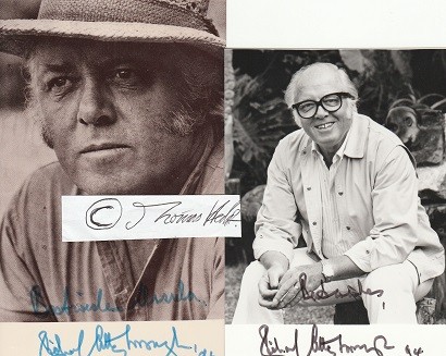 RICHARD ATTENBOROUGH (Baron Attenborough,1923-2014) Lord, britischer Schauspieler, Regisseur sowie mehrfacher Oscar- und Golden-Globe-Preisträger (u.a. Jurassic Park)