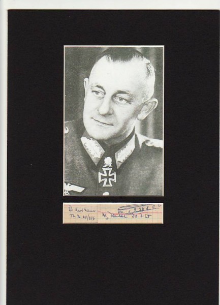 KARL MAUSS (1898-1959) dt. Generalleutnant, Dr.med., Ritterkreuz mit Eichenlaub, Schwertern und Brillianten (Brilliantenträger)