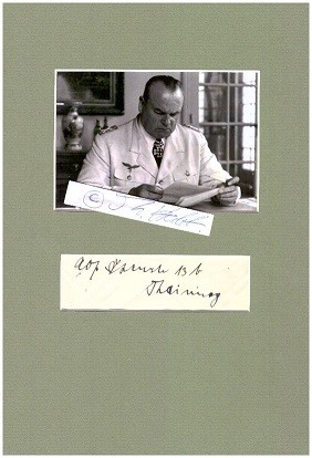 HUGO SPERRLE (1885-1953) deutscher Generalfeldmarschall der Luftwaffe im Zweiten Weltkrieg, schon im Ersten Weltkrieges Kommandeur der Flieger der 7. Armee, im Zweiten Weltkrieg OB der Luftflotte 3, Ritterkreuz des Eisernen Kreuzes