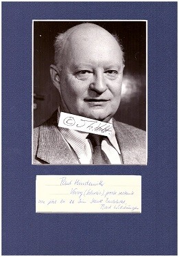 PAUL HINDEMITH (1895-1963) Professor Dr., deutscher Komponist / german composer