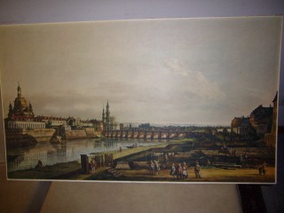 DRESDEN (Farblithographie, auf Pappe aufgezogen,