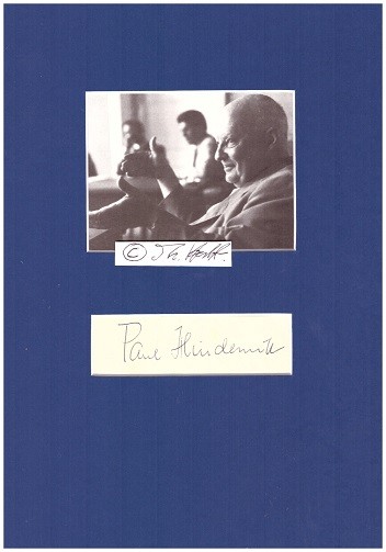 PAUL HINDEMITH (1895-1963) Professor Dr., deutscher Komponist / german composer