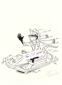 PETER KRISP (1949) "piiit" deutscher Comiczeichner, Karikaturist, berühmt für "Lurchis Abenteuer" (Salamander Schuhe)